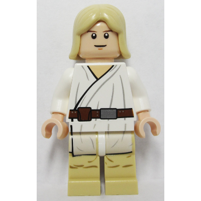 Produktbild Luke Skywalker - Light Nougat, Long Hair, White Tunic, Tan Legs, White Glints