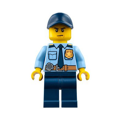 Produktbild Police - City Shirt with Dark Blue Tie and Gold Badge, Dark Tan Belt with Radio, Dark Blue Legs, Dark Blue Cap with Hole