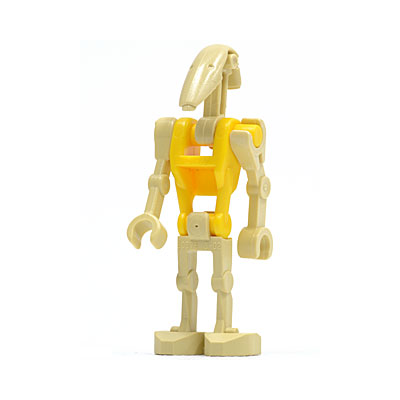 Battle Droid Commander with Straight Arm and Yellow Torso