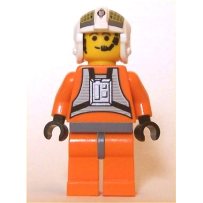 Rebel Pilot Y-wing (Jon "Dutch" Vander, Gold Leader) - Yellow Head, Dark Bluish Gray Hips