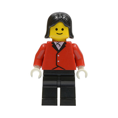 Red Riding Jacket - Black Legs, Black Female Hair