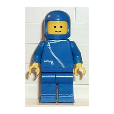 Jacket with Zipper - Blue, Blue Legs, Blue Classic Helmet