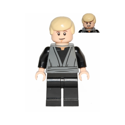 Luke Skywalker (Dark Bluish Gray Jedi Robe, Dual Sided Head)