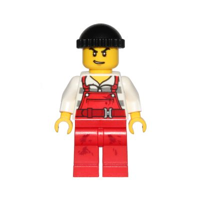 Produktbild Police - City Bandit Male with Red Overalls, Black Knit Cap, Lopsided Open Smile