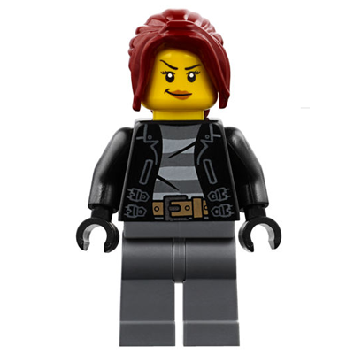 Police - City Bandit Crook Female, Dark Red Hair